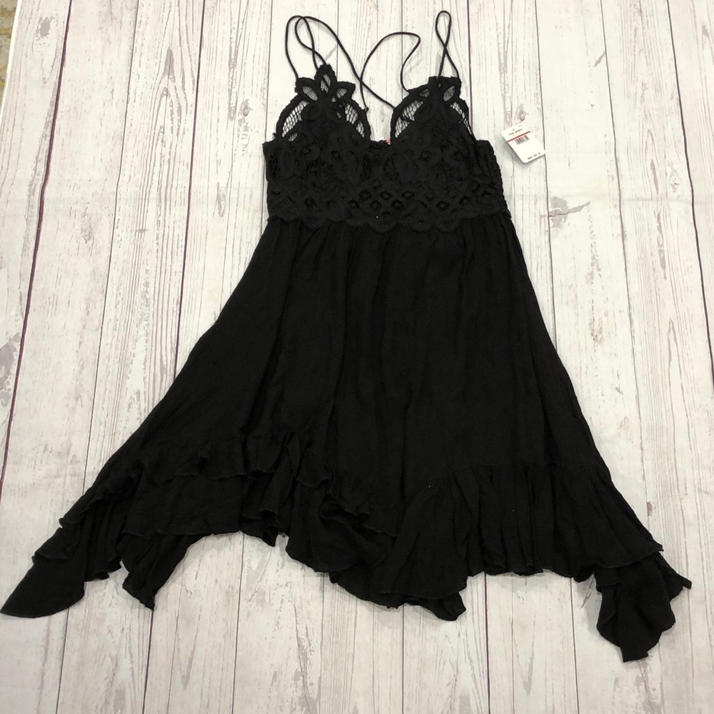 Free People FP One Adella Slip Mini Dress Crochet - Picture 2 of 9